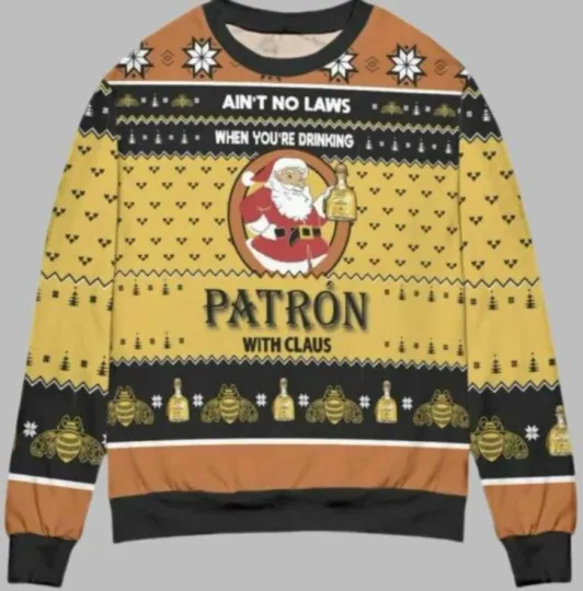 Discover When You Re Drinking Tequil1A Patron With Santa Claus Ugly Christmas Sweater