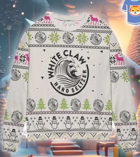 Discover Wh Claw Hard Seltzer Snowman Womens Ugly Sweater
