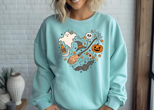Discover Comfort Colors Halloween Ghost Shirt, Pumpkin Ghost Sweatshirt