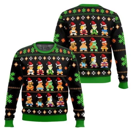 Discover Street Fighter Classic Collection Ugly Christmas Sweater All Sizes