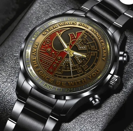 Discover Star Wars 50Th Anniversary Black Stainless Steel Watch