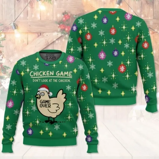 Discover Macho Funny Chicken Game Ugly Christmas Sweater All Sizes