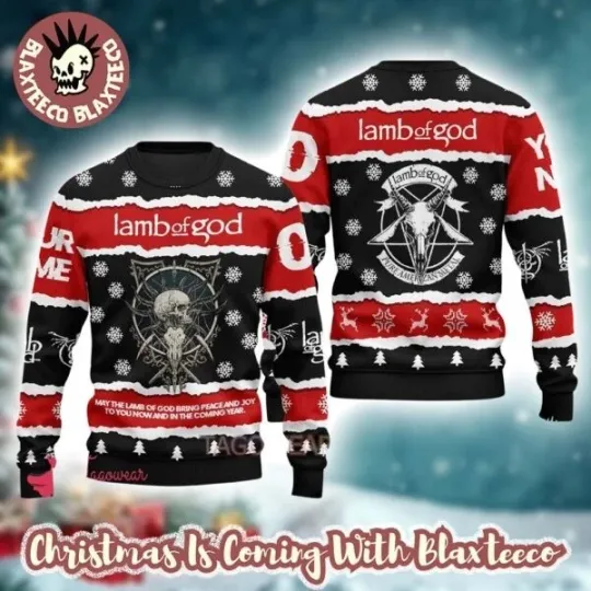 Discover Lamb Of God Peace And Joy Holiday Ugly Christmas Sweater All Sizes