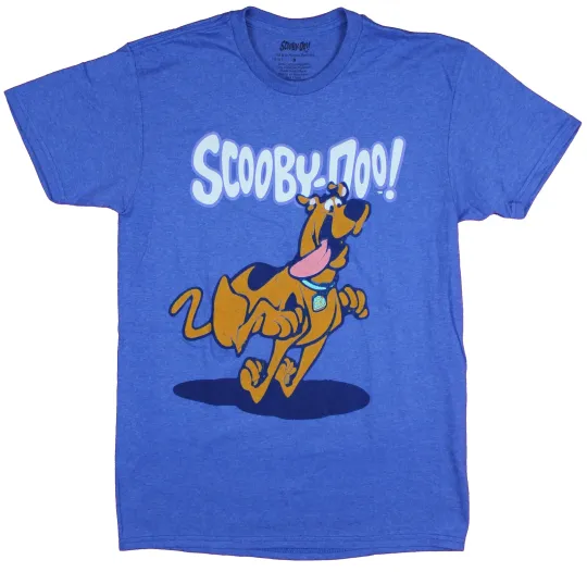 Discover Scooby Doo Adult T-Shirt Running with Tongue Out Design