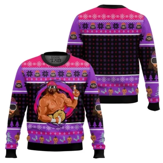 Discover Macho Man Randy Savage Wrestling Entertainment Ugly Christmas Sweater All Sizes