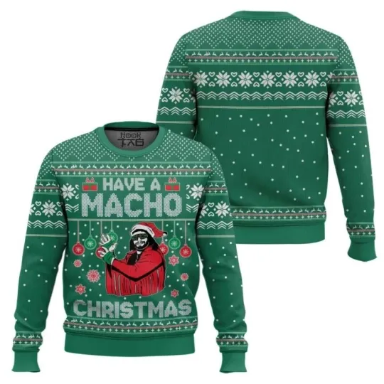 Discover Have A Macho Xmas Macho Man Wrestling Entertainment Ugly Christmas Sweater All Sizes