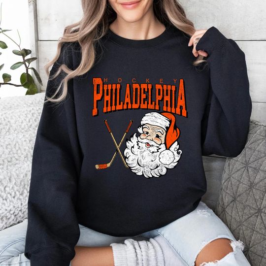 Discover Philadelphia Hockey Shirt, Sweatshirt Santa Christmas Design, Sports Fan Gift