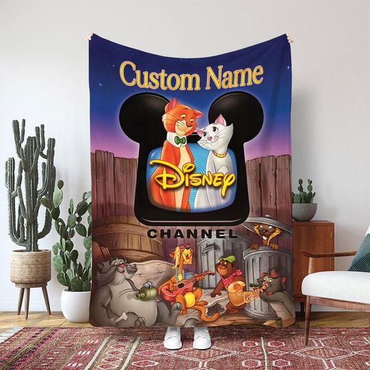 Discover The Aristocats Thomas OMalley Duchess Blanket, Disney Marie Gift Blanket, Magic Cast Birthday Blanket, Disney Cute Cat Lover Blanket