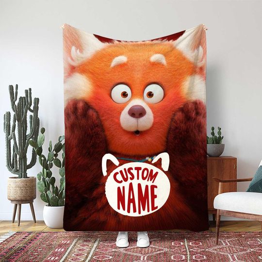 Discover Disney Turning Red Blanket, Meilin Lee And Her Best Friends Gift, Custom Name Girl Squad Throw Blanket, Disney Movie Gift Blanket