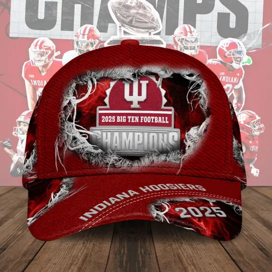 Discover Indiana Hoosiers Football 2025 Big Ten Champions Classic Cap