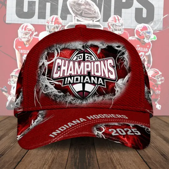 Discover Indiana Hoosiers Football 2025 Big Ten Champions Classic Cap