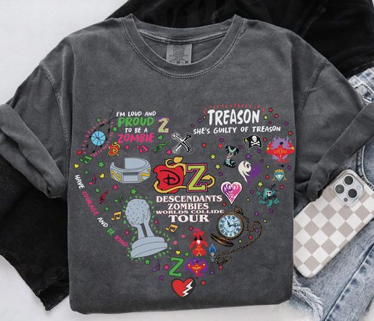 Discover Retro Descendants Zombies World Tour T-Shirt