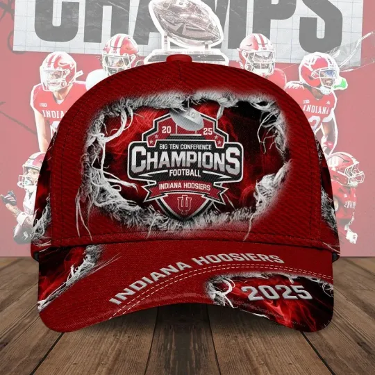 Discover Indiana Hoosiers Football 2025 Big Ten Champions Classic Cap