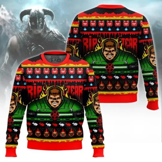 Discover Rip And Tear Dooom Ugly Christmas Sweater All Sizes