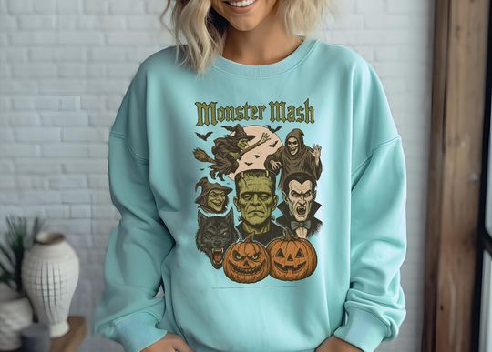 Discover Comfort Colors Retro Halloween Monster Mash Shirt, Monster Mash Sweatshirt