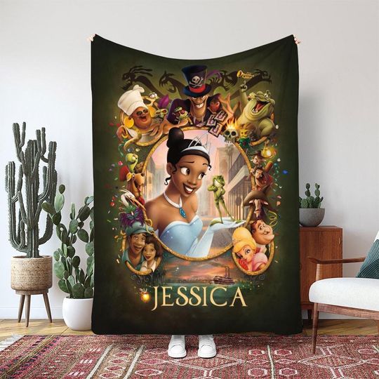 Discover Princess And The Frog Tiana Blanket, Dr Facilier Louis Ray Blanket, Disney Princess Gift Blanket, New Orleans Adventure Decor