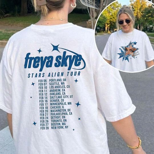 Discover Freya Skye Stars Align Tour 2026 T-Shirt, Pop Concert Tee