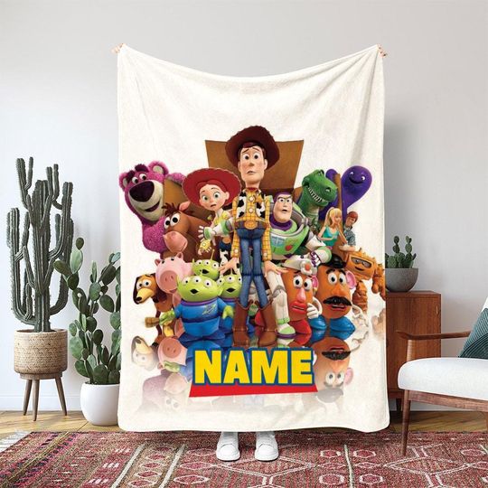 Discover Toy Story Character Woody Buzz Blanket, Disney Lotso Potato Head Blanket, Andys Room Friends Blanket, Magic Cast Birthday Blanket