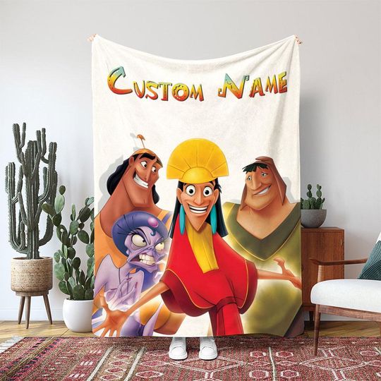 Discover Emperors New Groove Kuzco Llama King Blanket, Disney Pacha Krock Friend Blanket, Disney Movie Blanket, Llama King Kids Gift