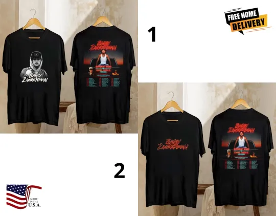 Discover Bailey Zimmerman Tour 2026 Shirt, Bailey Zimmerman Different Night Same Rodeo