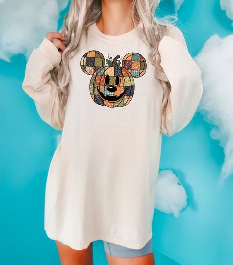 Discover Comfort Colors Disney Halloween Mickey Shirt, Mickey Halloween Pumpkin Sweatshirt