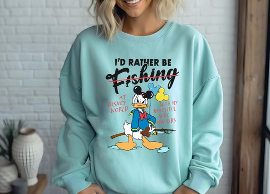 Discover Comfort Colors Angry Donald Duck Fishing Shirt, Donald Duck Sweatshirt