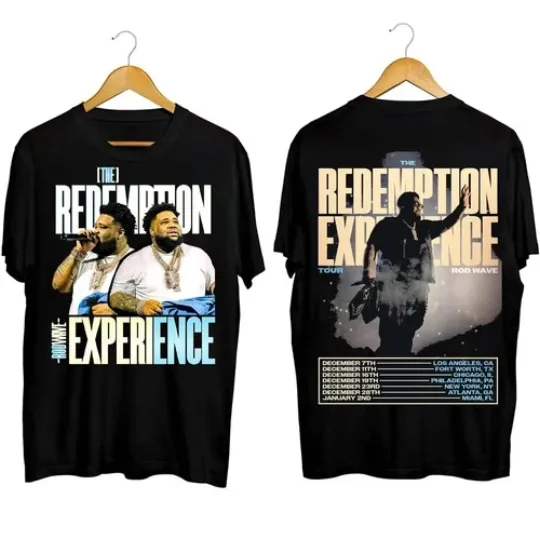 Discover Rod Wave the Redemption Experience Tour 2025  T-shirt