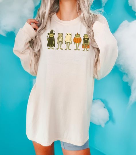 Discover Comfort Colors Spooky Frogs Shirt, Halloween Costumes Sweatshirt
