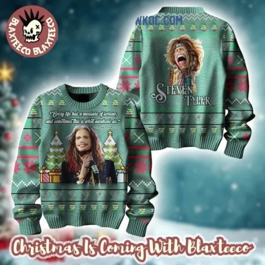 Discover Steven Tyler Aerosmith Every Life Has A Measure Of Sorrow Ugly Christmas Sweater