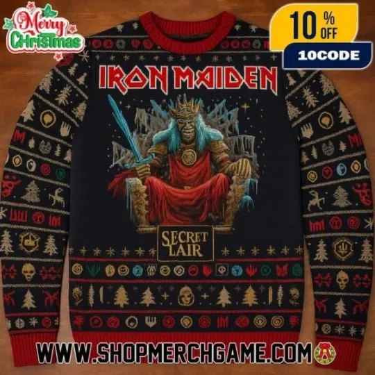 Discover 1Iron Maiden Secret Lair Magic The Gathering Ugly Christmas Sweater