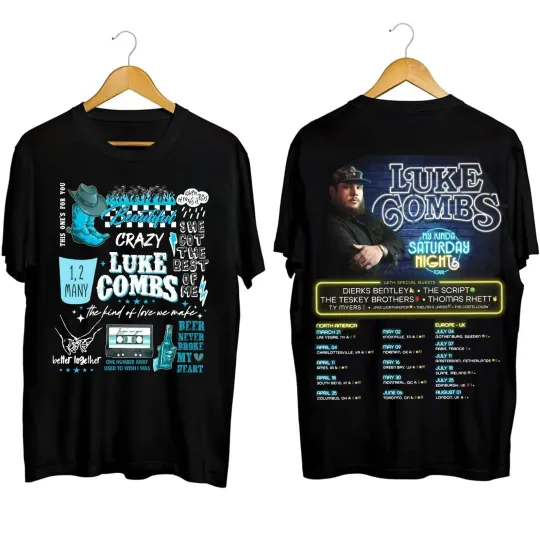 Discover Lukee Comb My Kinda Saturday Night Tour 2026 Two Sided T-Shirt