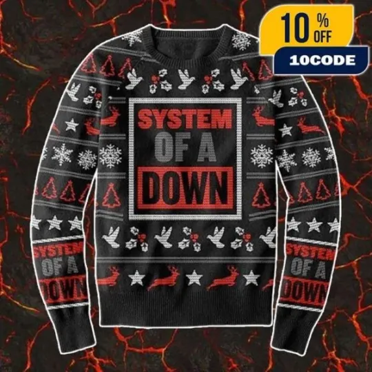 Discover SYSTEM OF DOWN Christmas Xmas Gift For Fans Ugly Sweater