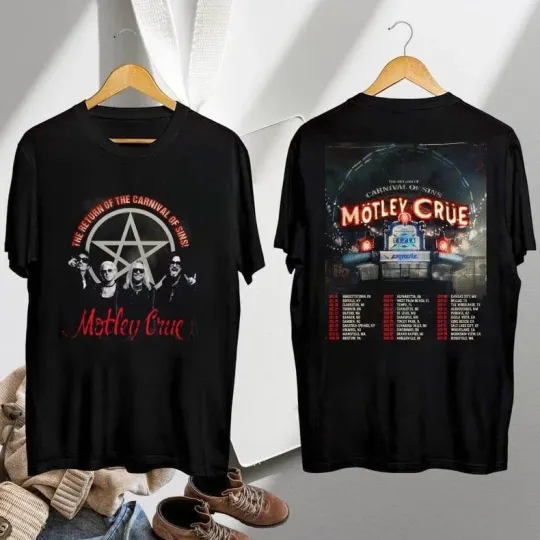 Discover Mötley Crüe 2026 North American Tour Announcement Graphic T-Shirt – Iconic Rock