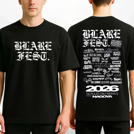 Discover BLARE FEST 2026 Full Lineup Graphic Two Sides Unisex T-Shirt