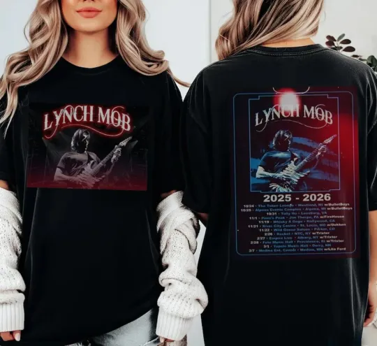 Discover Lynch Mob 2025–2026 Tour Graphic T-shirt