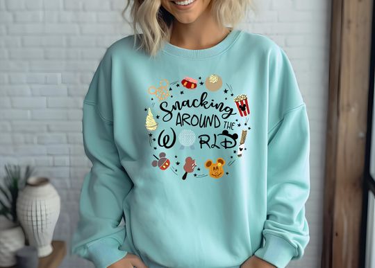 Discover Comfort Colors Snacking Around the World Shirt, World Traveler Sweatshirt