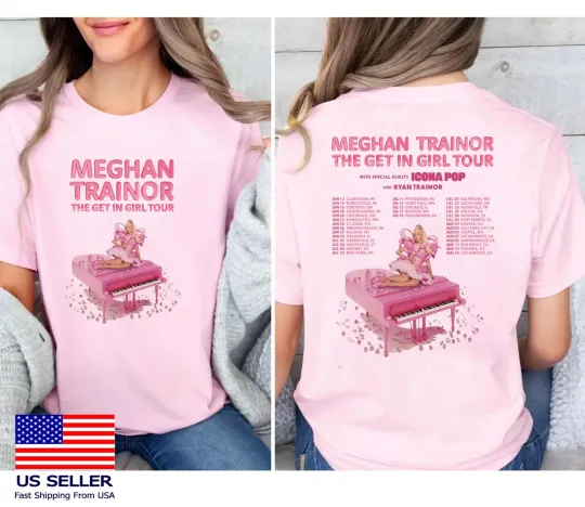 Discover Meghan Trainor The Get In Girl Tour 2026 North America Multicolor T-Shirt