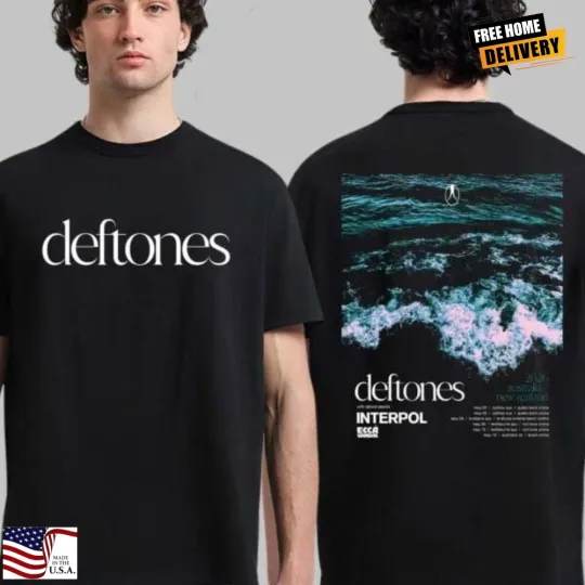 Discover Deftone 2026 Australia NZ Tour T-Shirt Two Sided
