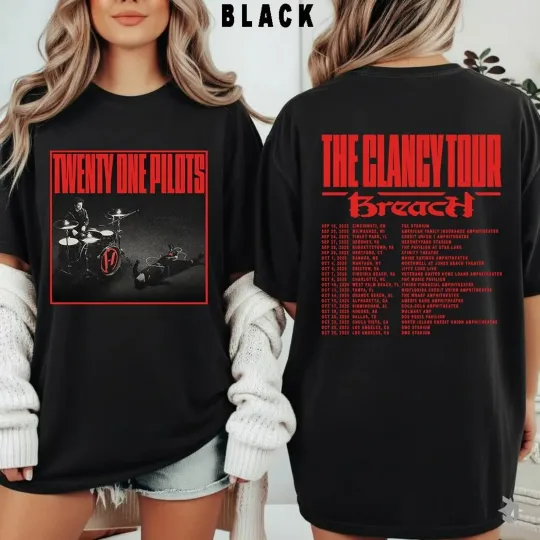 Discover Pilotss band The Clancy Tour Breach 2025 Tour Dates Unisex T-Shirt