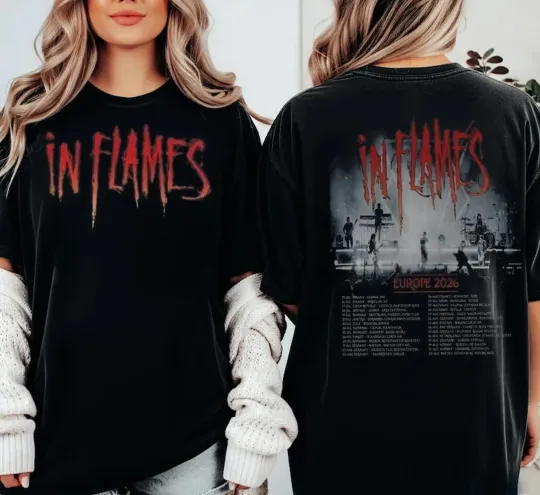 Discover In Flames Tour 2026 European Concert Inspired T-Shirt