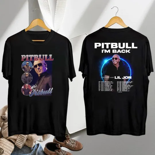Discover 2026 Pitbull I'm Back Tour T-shirt, Pitbull Tour 2026 Shirt, Pitbull Fan T-Shirt