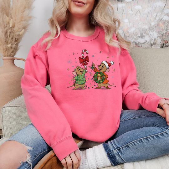 Discover Comfort Colors Christmas Mouse Shirt, Christmas Cartoon, Merry Christmas Sweatshirt