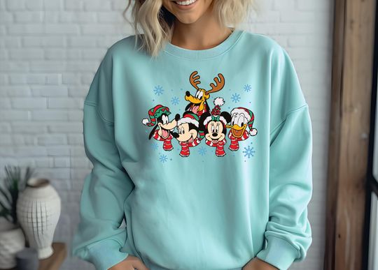 Discover Mickey And Friends Sweatshirt, Christmas Party 2026 Sweatshirt