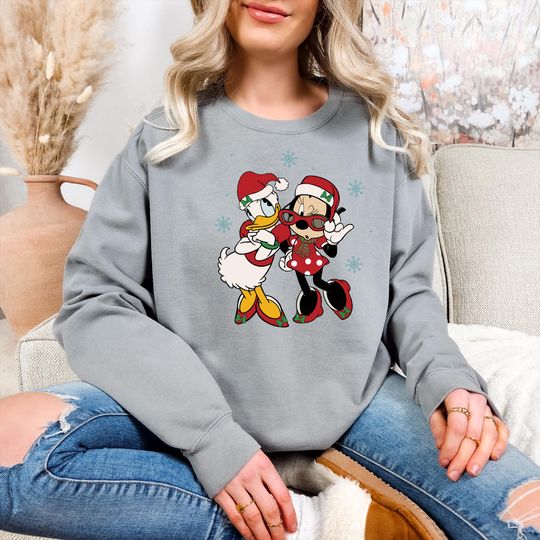 Discover Comfort Colors Minnie and Daisy Christmas Shirt, Christmas Sweatshirt
