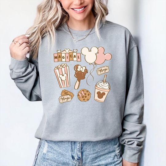 Discover Comfort Colors Magical Snacks Shirt , Disney Family Sweatshirt, Disney Snacks Sweatshirt