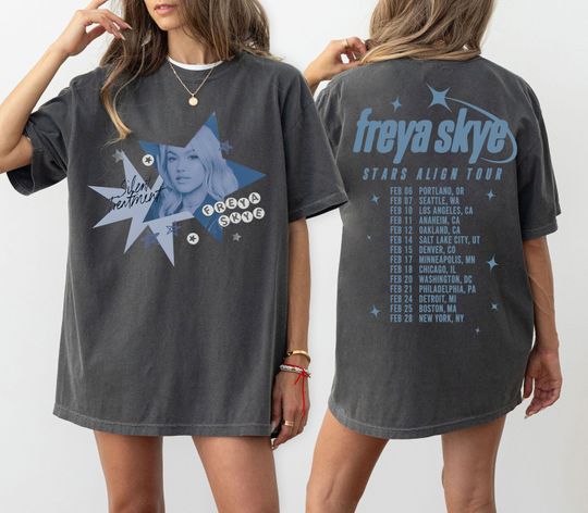 Discover Double Sided T-Shirt Freya Skye Silent Treatment Galaxy Stars Align 2026 Festival Disney Zombies 4 Nova Bright Music Concert