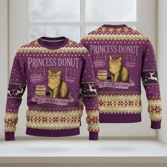 Princess Donut Ugly Christmas Sweater Hot Rare!