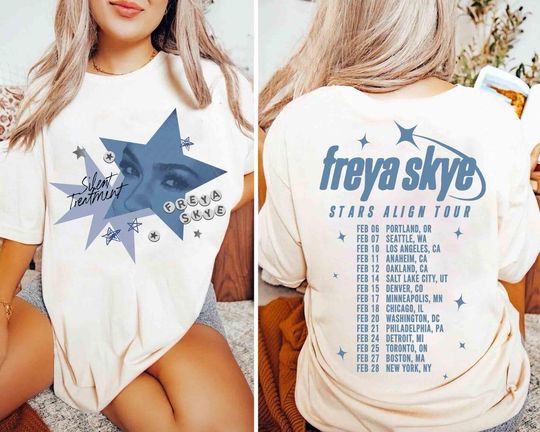 Discover Freya Skye Portrait Shirt, Stars Align Tour 2026 Festival Tee, Disney Channel Zombies 4 Nova Bright, Freya Skye Concert Music