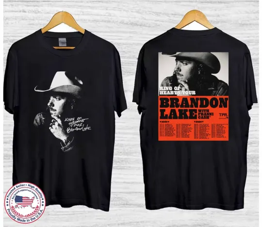 Discover Brandon Lakes KING OF HEARTS TOUR 2025 2026 T-Shirt