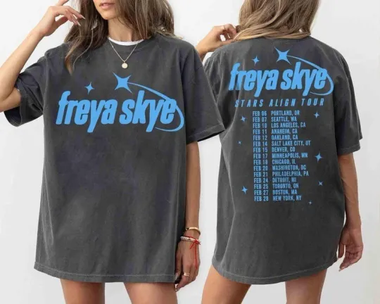 Discover Retro Freya Skye Silent Treatment Stars Align Tour 2026 Festival Shirt
